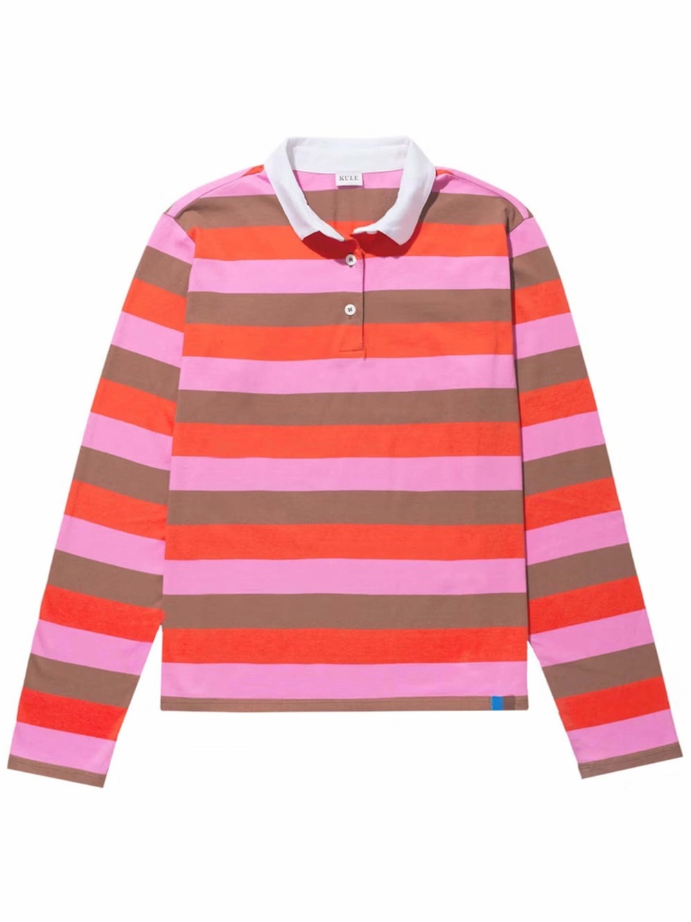 Kule the Rugby Long Sleeve Tee Pink & Red Stripes